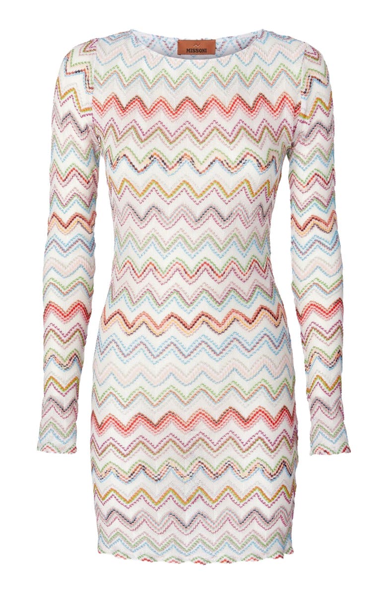 Missoni Short Cover-up Dress With Zig Zag Lamé 3d, Alternate, color, Multicoloured