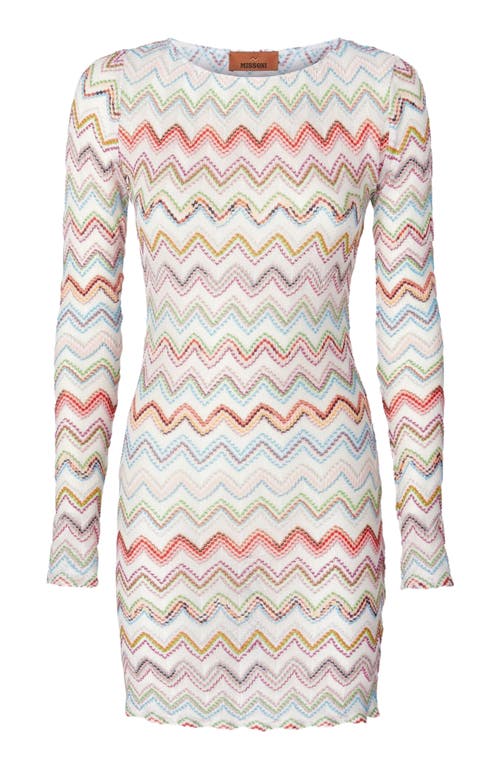Missoni Zigzag Crochet Cotton-blend Minidress In Multicoloured
