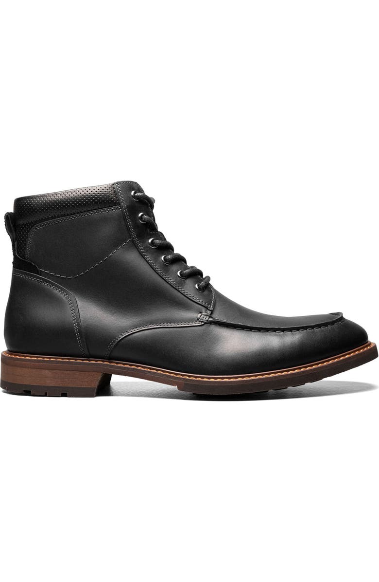 Florsheim Chalet Leather Moc Toe Side Zip Boot, Alternate, color,