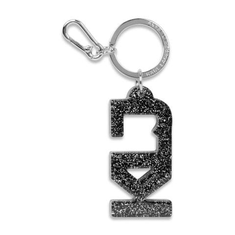 Glitter Monogram Keychain