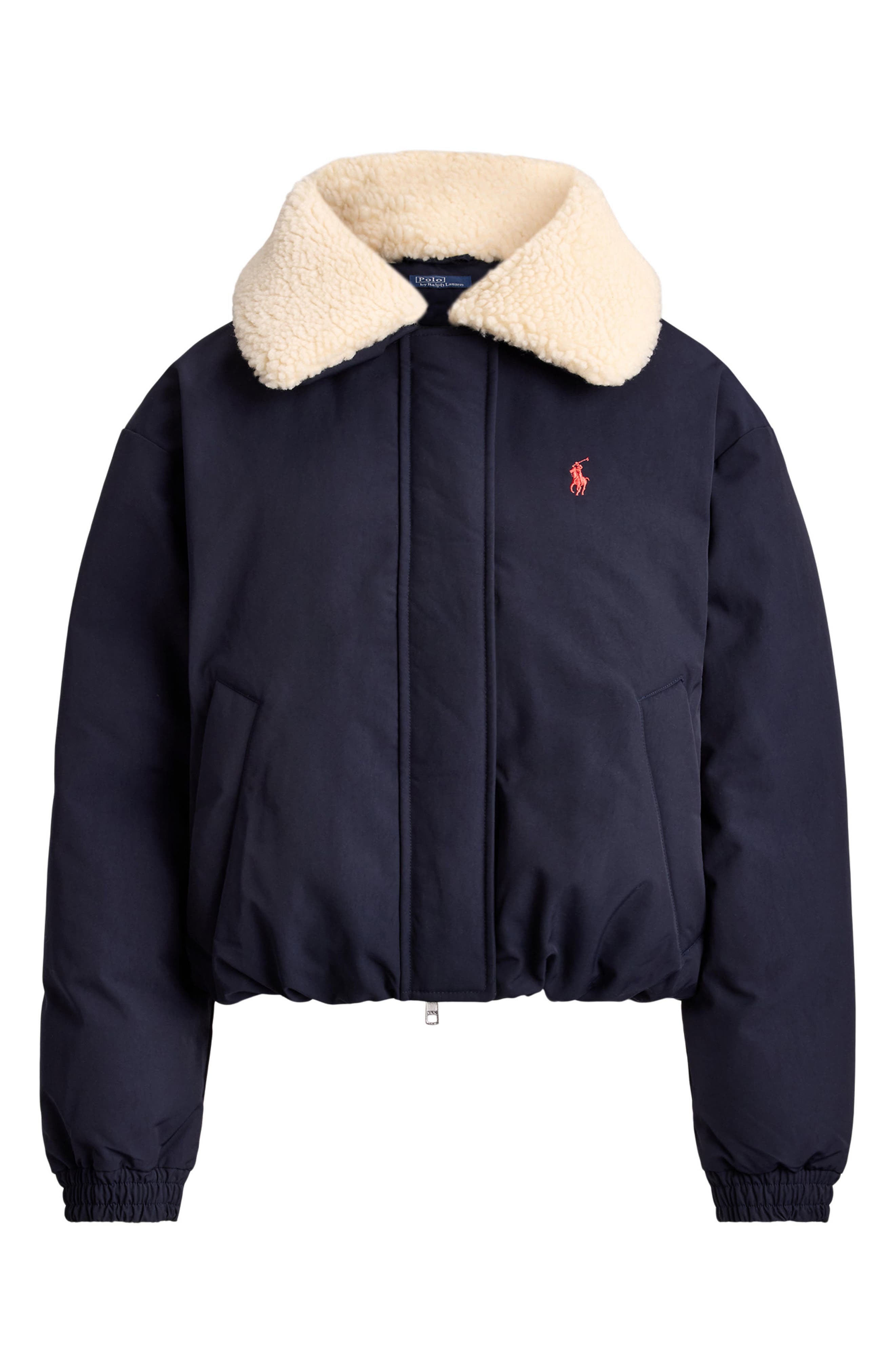 Polo Ralph Lauren Matte Down Jacket with Faux Shearling Collar