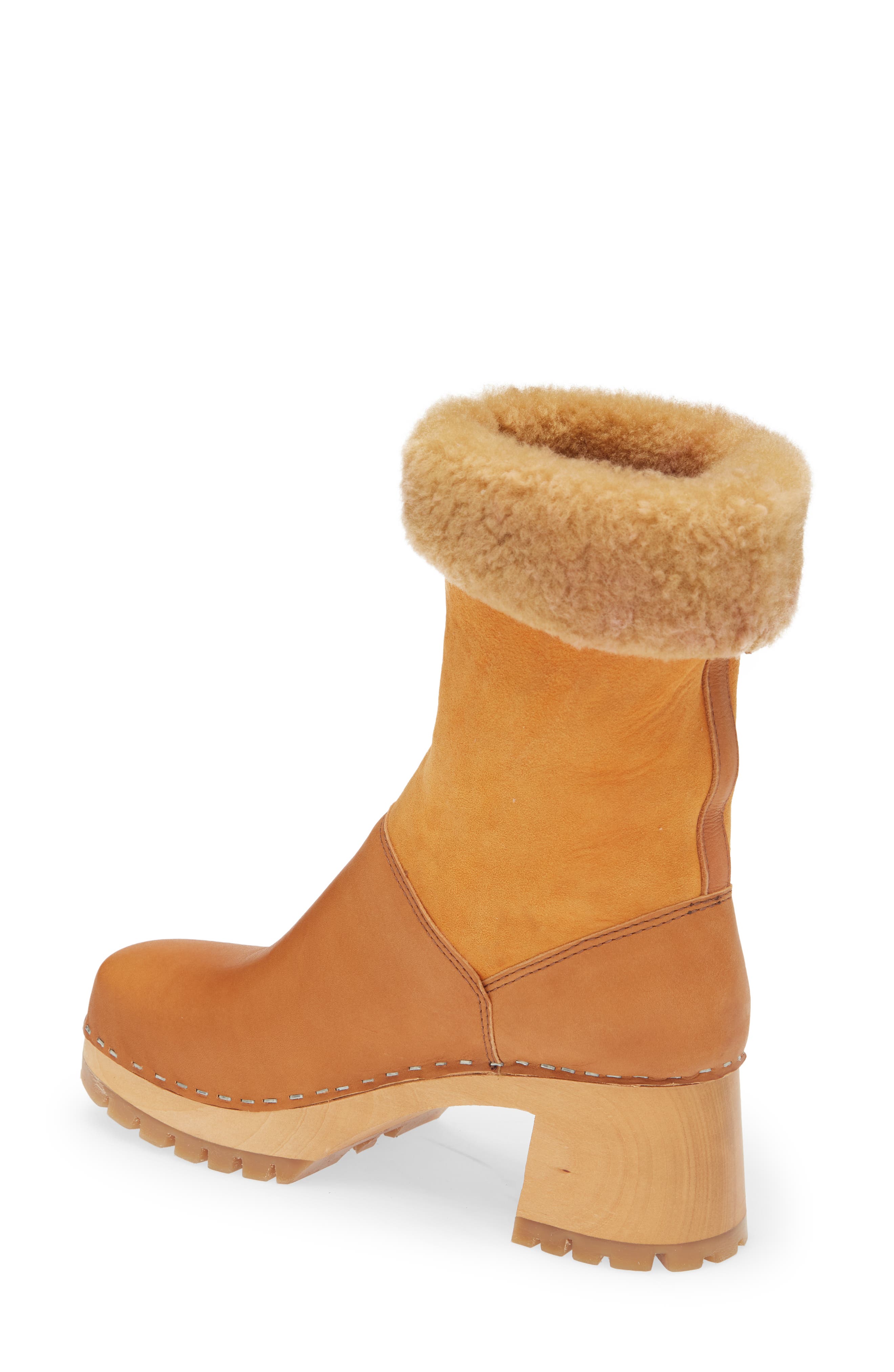 Swedish Hasbeens Genuine Shearling Lined Boot, Alternate, color, 