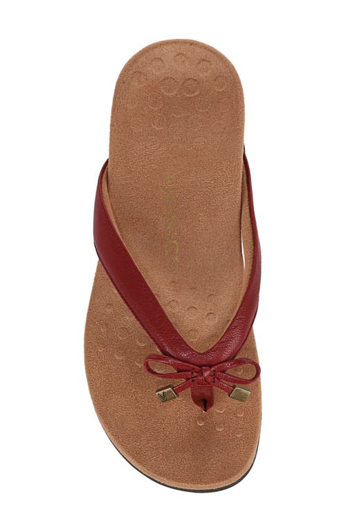 Vionic Bella X Womens Open Toe Slip On Thong Sandals In Syrah