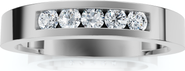 Bliss Diamond Men's 1/4Ct Channel Set Diamond Wedding Ring 14k Gold Lab Grown