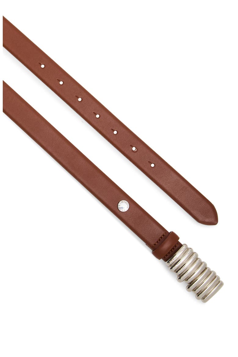 Ridged Plaque Belt, Alternate, color, CHOCOLATE