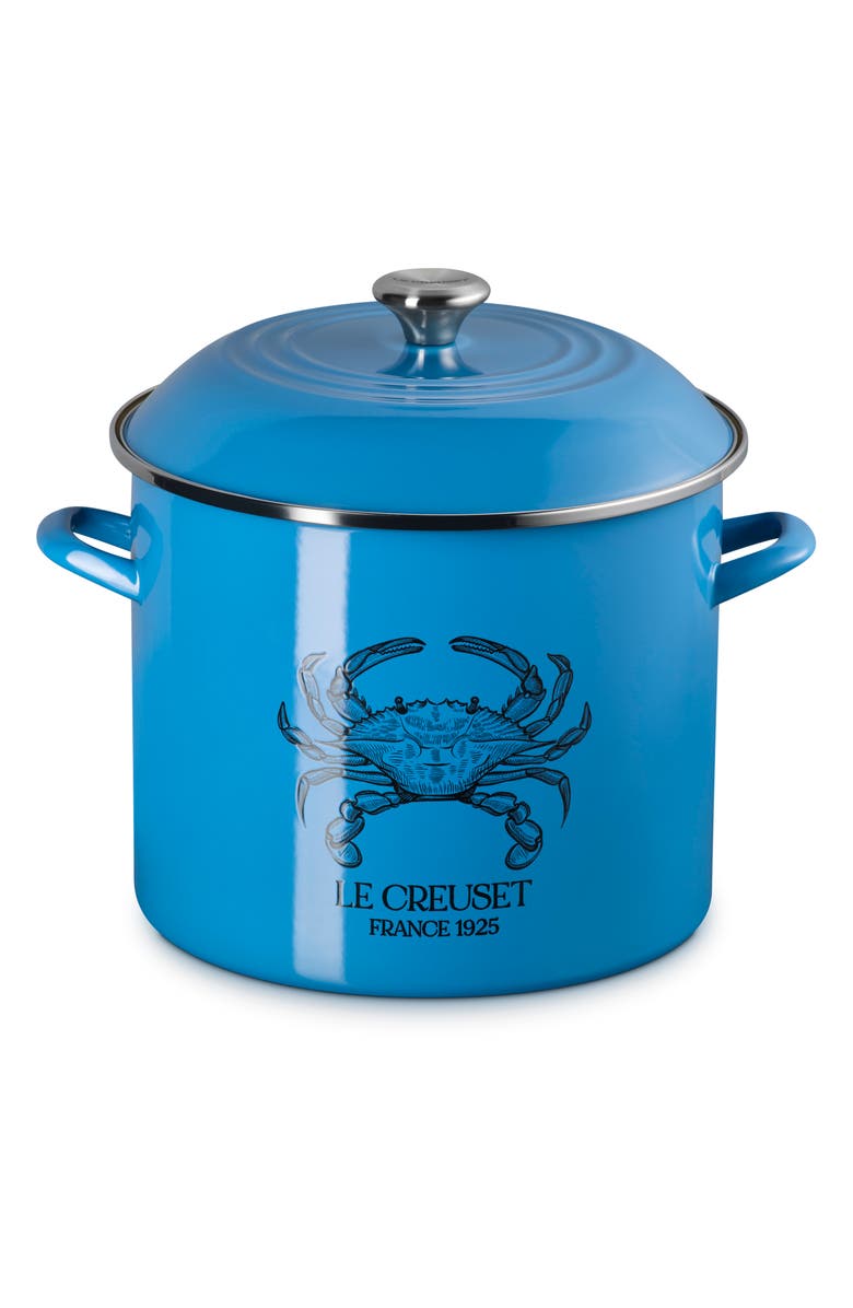 Le Creuset Blue Crab Stockpot, Alternate, color,