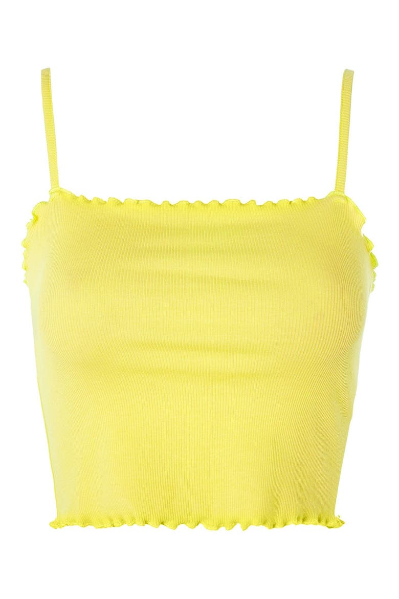 Riley Lettuce Edge Camisole Top, Alternate, color, YELLOW