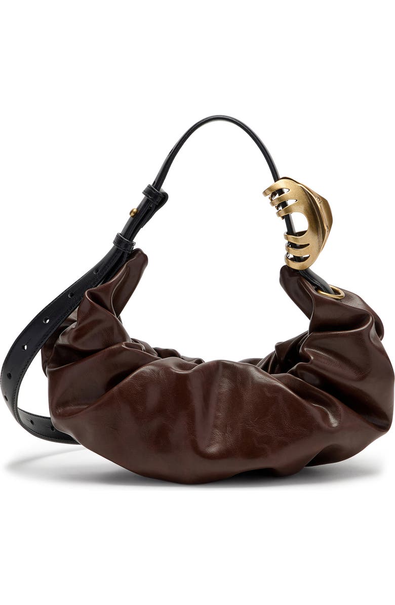 DIESEL<sup>®</sup> Grab-D-Small Scrunched Hobo Bag, Alternate, color, Chocolate