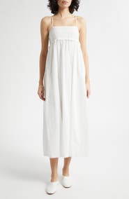 POSSE Danielle Embroidered Ruffle Cotton Sundress
