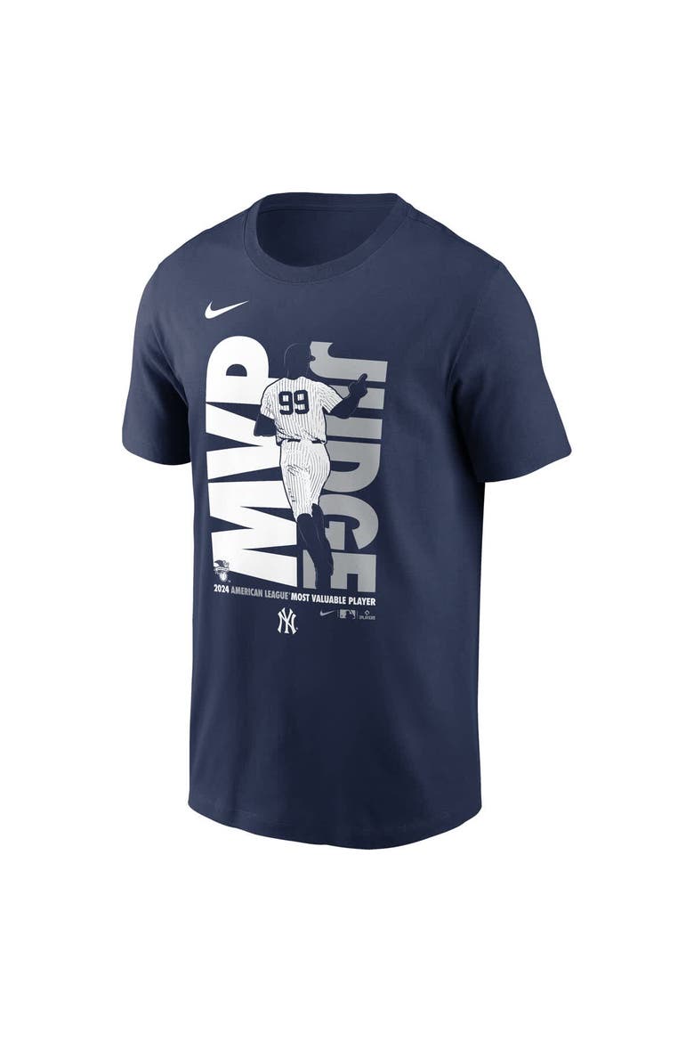 Men's Nike Aaron Judge Navy New York Yankees 2024 American League MVP T-Shirt, Alternate, color, Navy