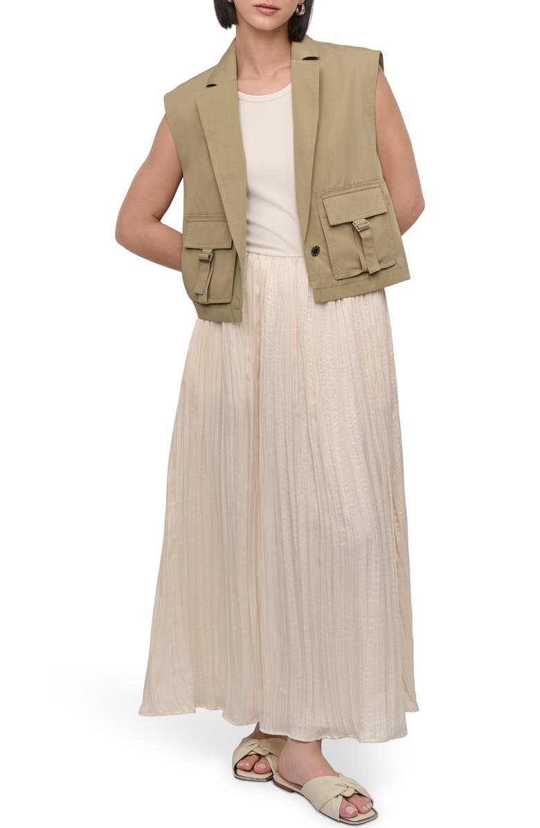 DKNY Tumble Twill Cargo Vest, Alternate, color, 