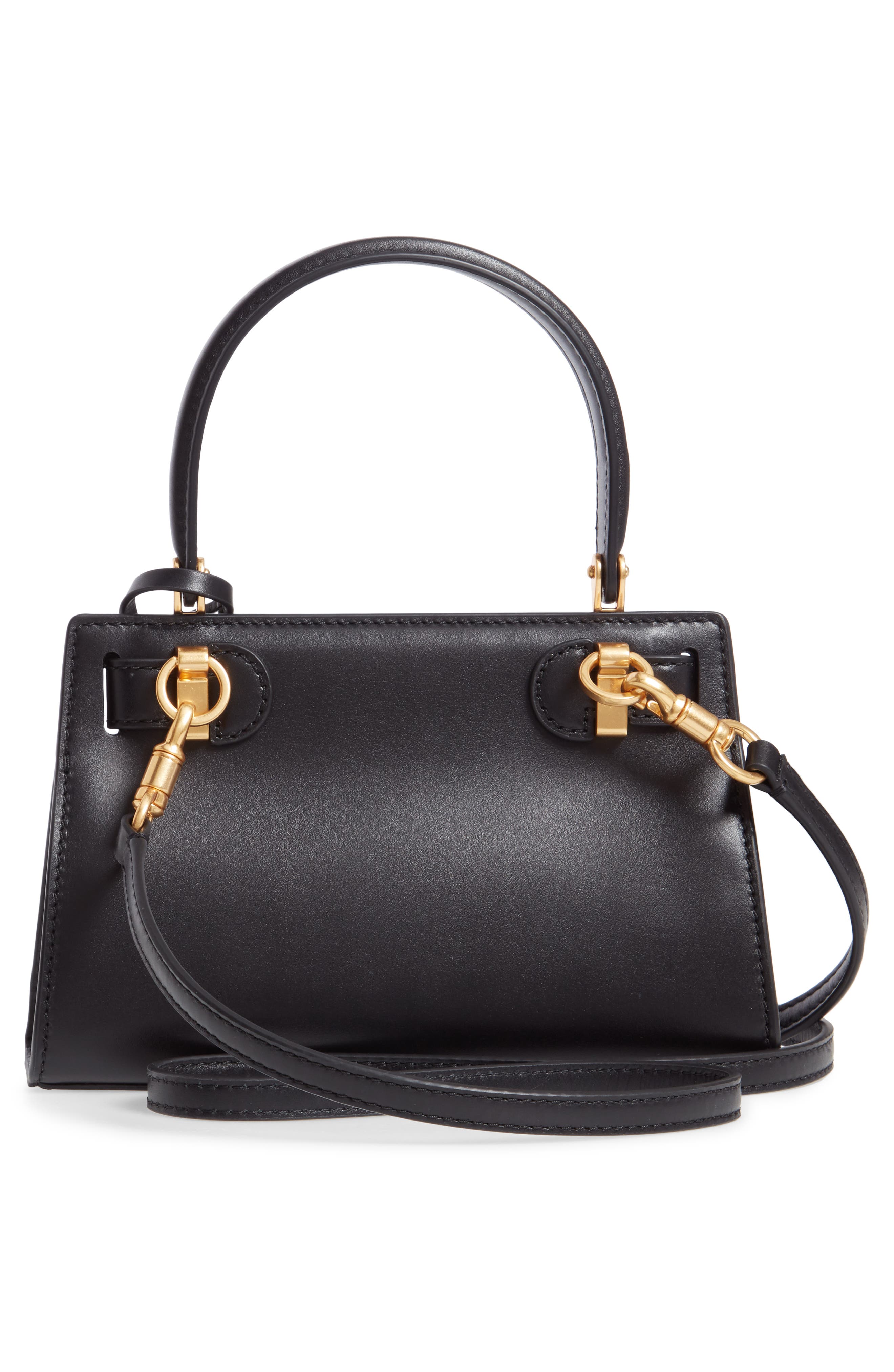 Tory Burch Mini Lee Radziwill Leather Bag, Alternate, color, 