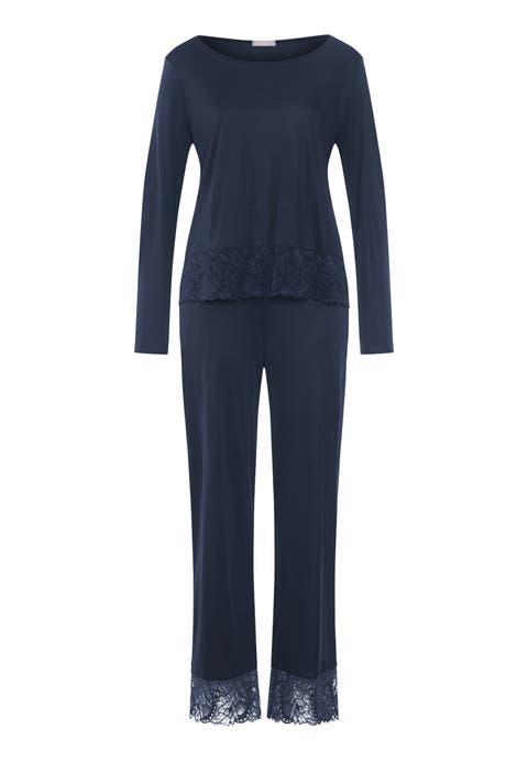 Azelia Lace Trim Pajama Set