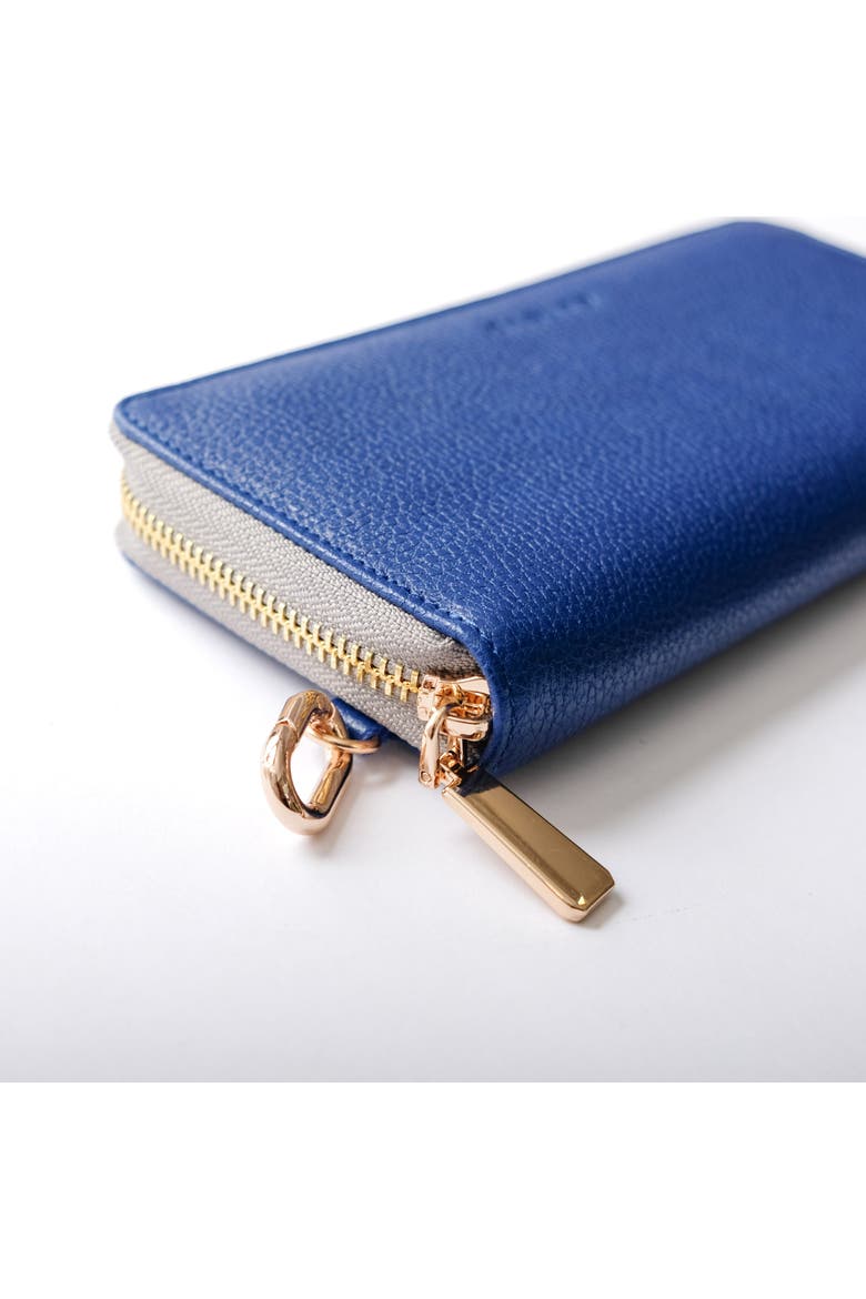 Large Zipper Wallet with Detachable Key Ring, Alternate, color, Cobalt Blue