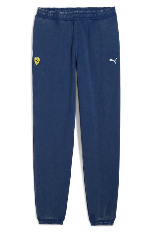 Puma X Ferrari Sportswear Logo Cotton Sweatpants In Blue