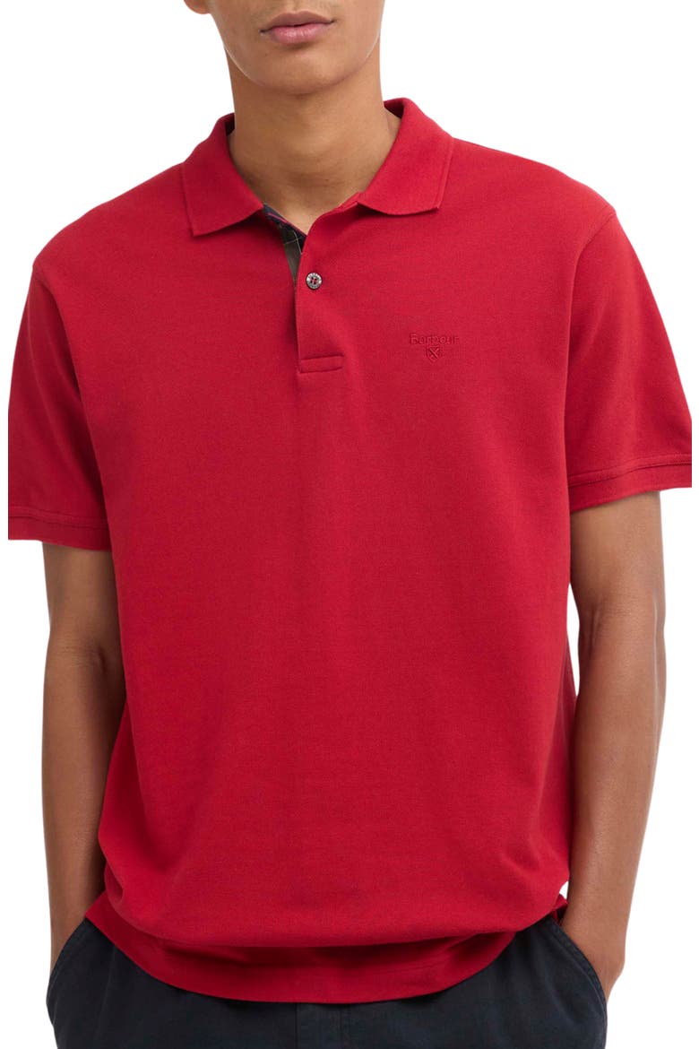 Tailored Fit Pima Cotton Polo, Main, color, RED