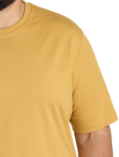 Harbor Bay By Dxl Big & Tall Moisture-wicking Jersey T-shirt In Yellow