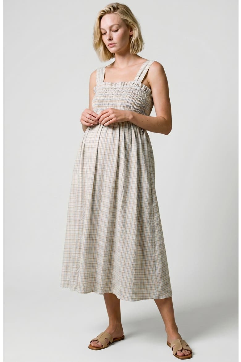 Maternity and Nursing Midi Smock Dress Alice, Main, color, Multicolor