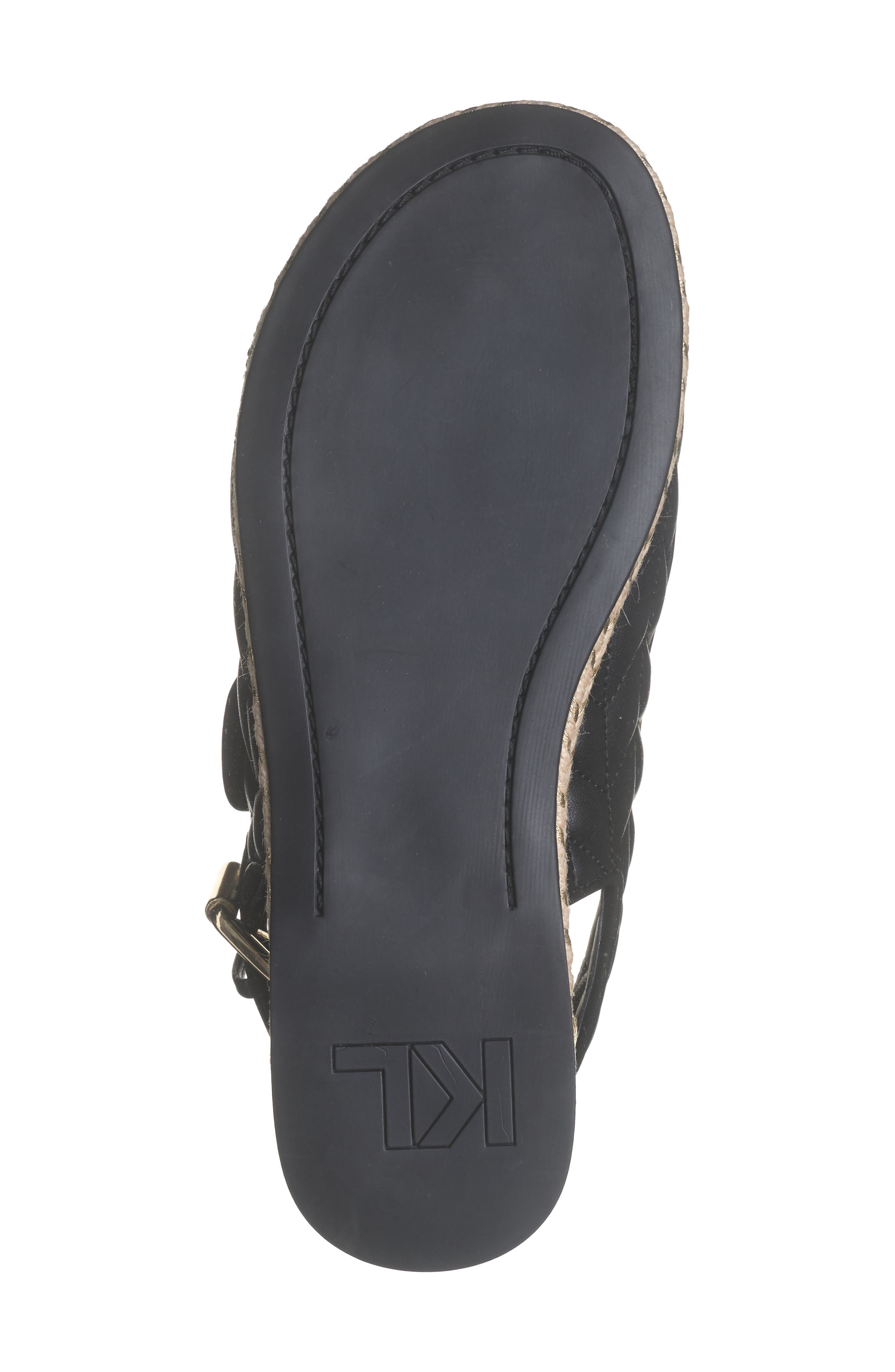 KARL LAGERFELD PARIS Charley Espadrille Slingback Sandal, Alternate, color, Black