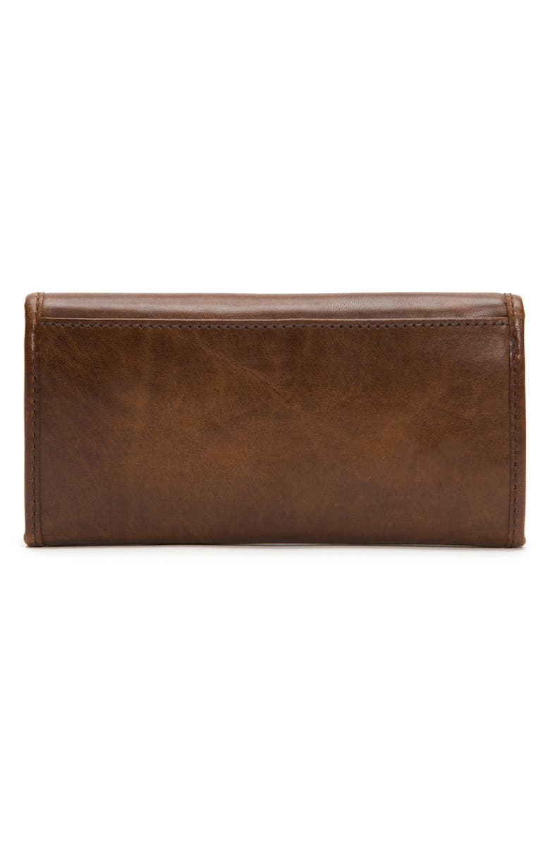 Frye Melissa Leather Wallet, Alternate, color, Dark Brown
