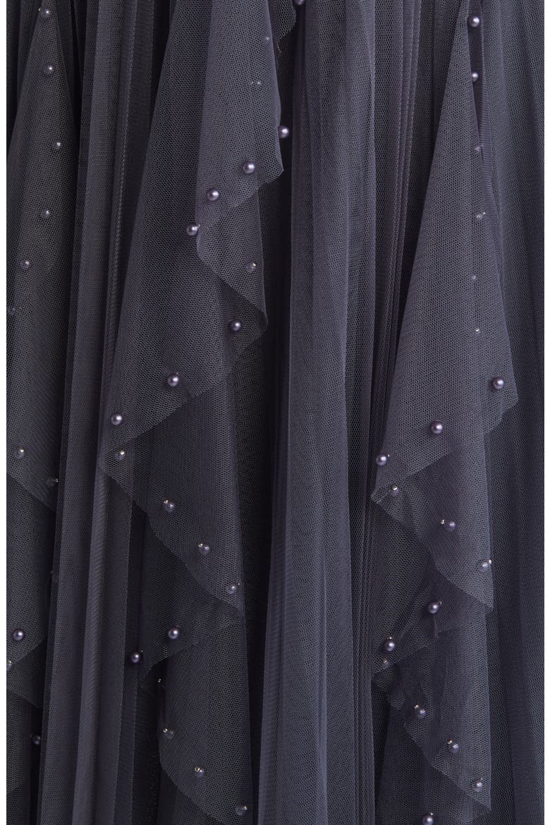 Wendy Beaded Tulle Skirt, Alternate, color, GREY