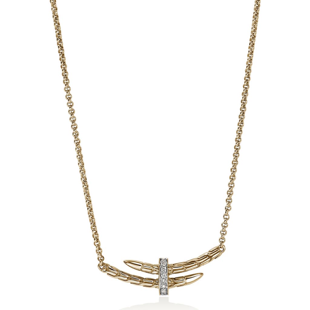 John Hardy Spear Station Necklace Gold