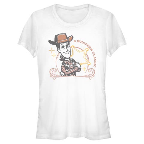 Junior's Toy Story 5 A Western Classic Badge  Graphic T-Shirt