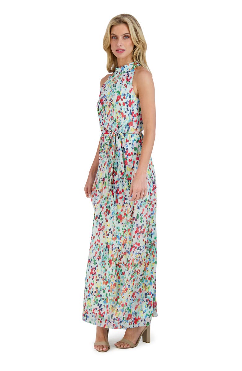 Julia Jordan Print Belted Tiered Maxi Dress, Alternate, color,