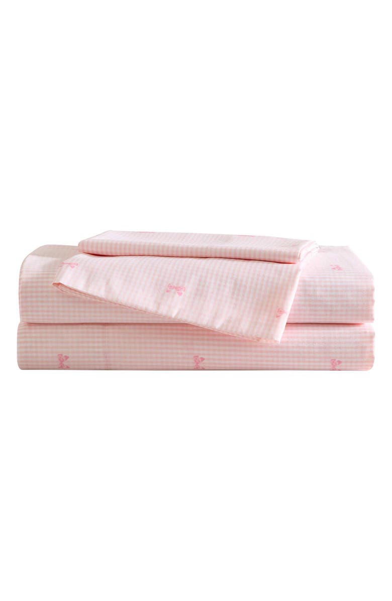 Laura Ashley Tiny Bows Sheet Set, Main, color, Pink