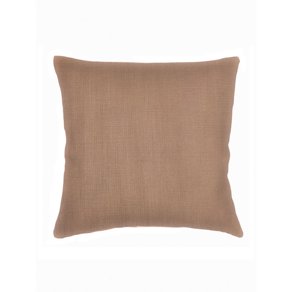 Anaya So Soft Linen Euro Pillow With Down Alternative Insert In Brown