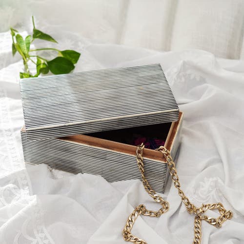 Mela Artisans Pinstripe Inlay Box In Multi