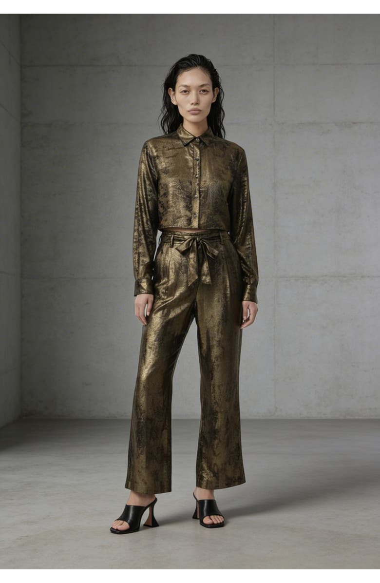 Monzlapur High Waisted Pant, Alternate, color, Burnt Gold