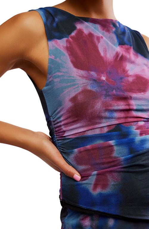 Free People Ash Printed Knit Top In Night Combo