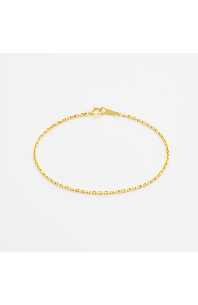 7879 Wide Diamond Cut Cable Chain Bracelet, Main, color, Gold 24K