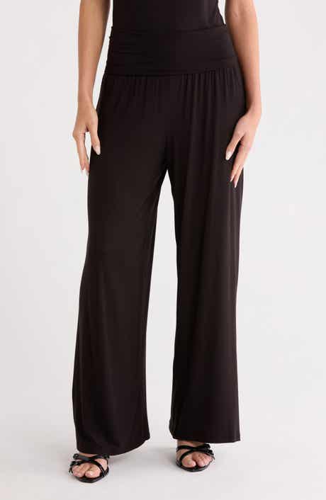 Renee C Folover Waist Jersey Pants