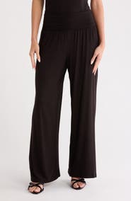 Renee C Folover Waist Jersey Pants