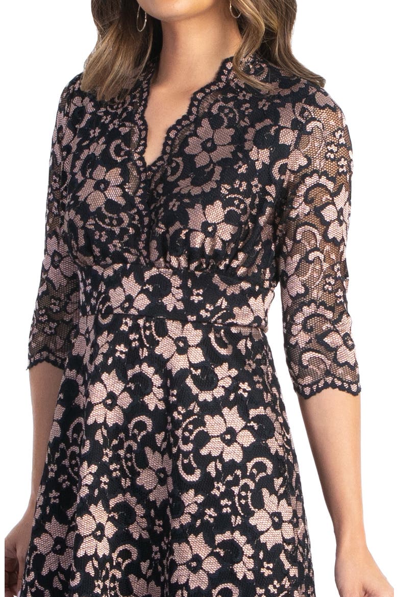 Mon Cherie Lace Cocktail Dress, Alternate, color, ROSE GOLD
