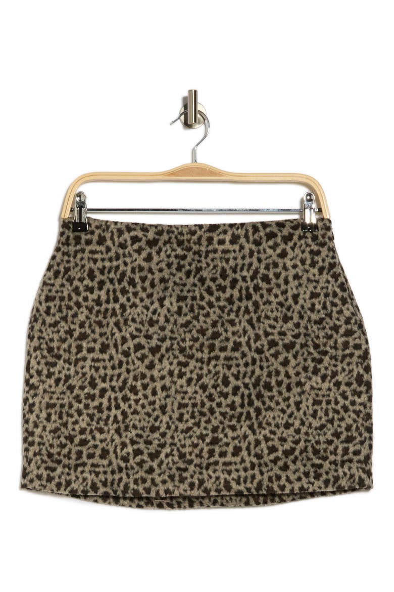 Cheetah Print Miniskirt, Alternate, color, GREY CHEETAH
