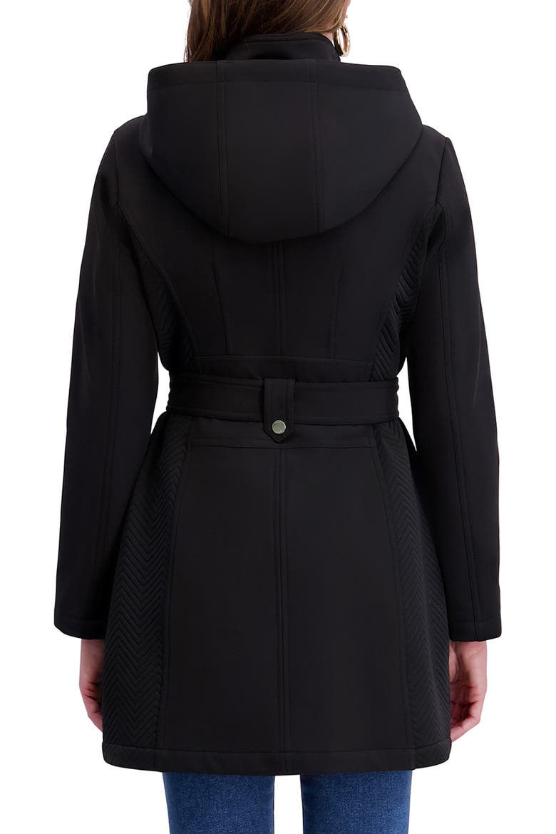Hooded Softshell Jacket, Alternate, color, BLACK