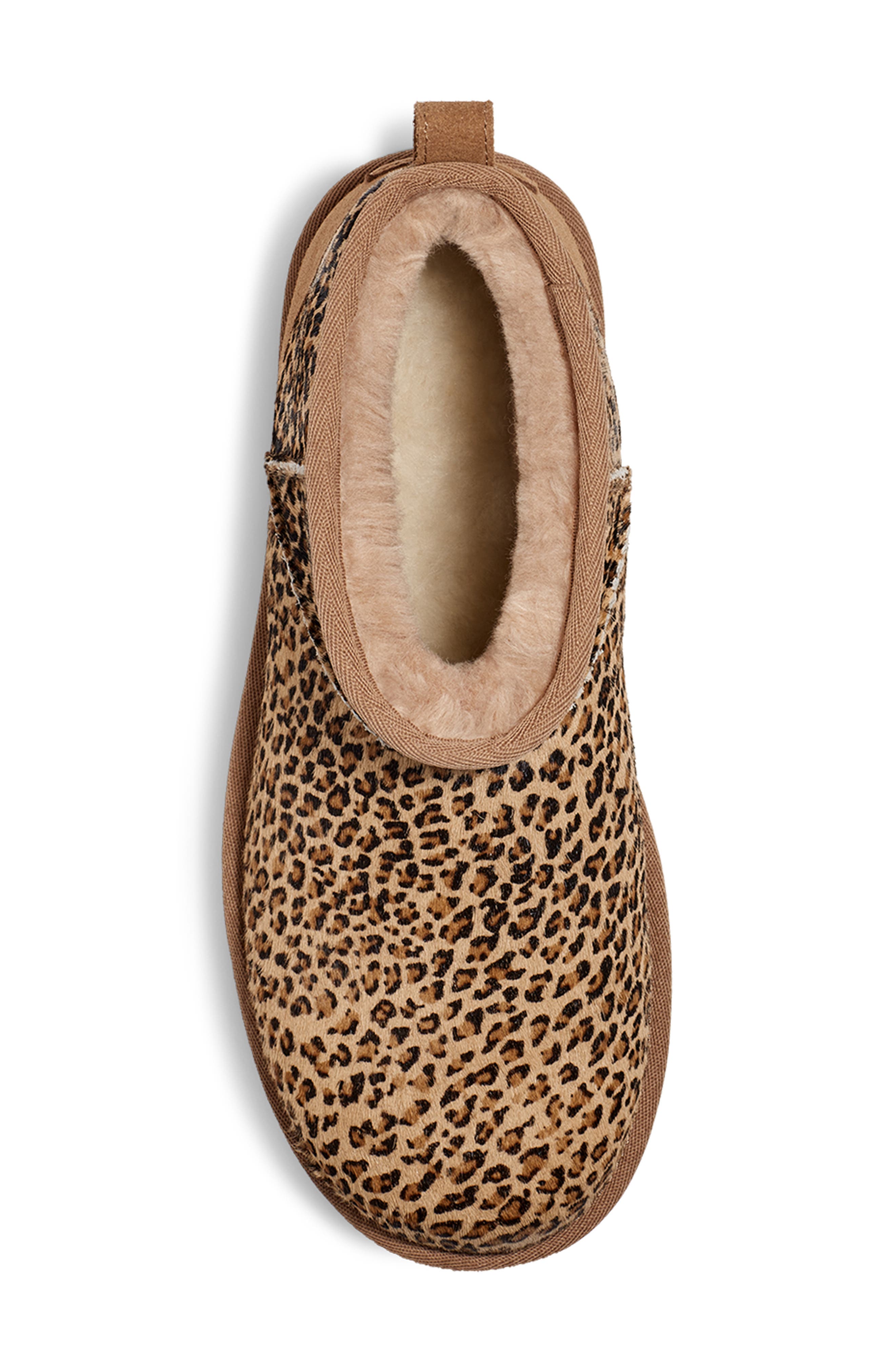 UGG<sup>®</sup> Speckles Ultra Mini Genuine Calf Hair Ankle Bootie, Alternate, color, 