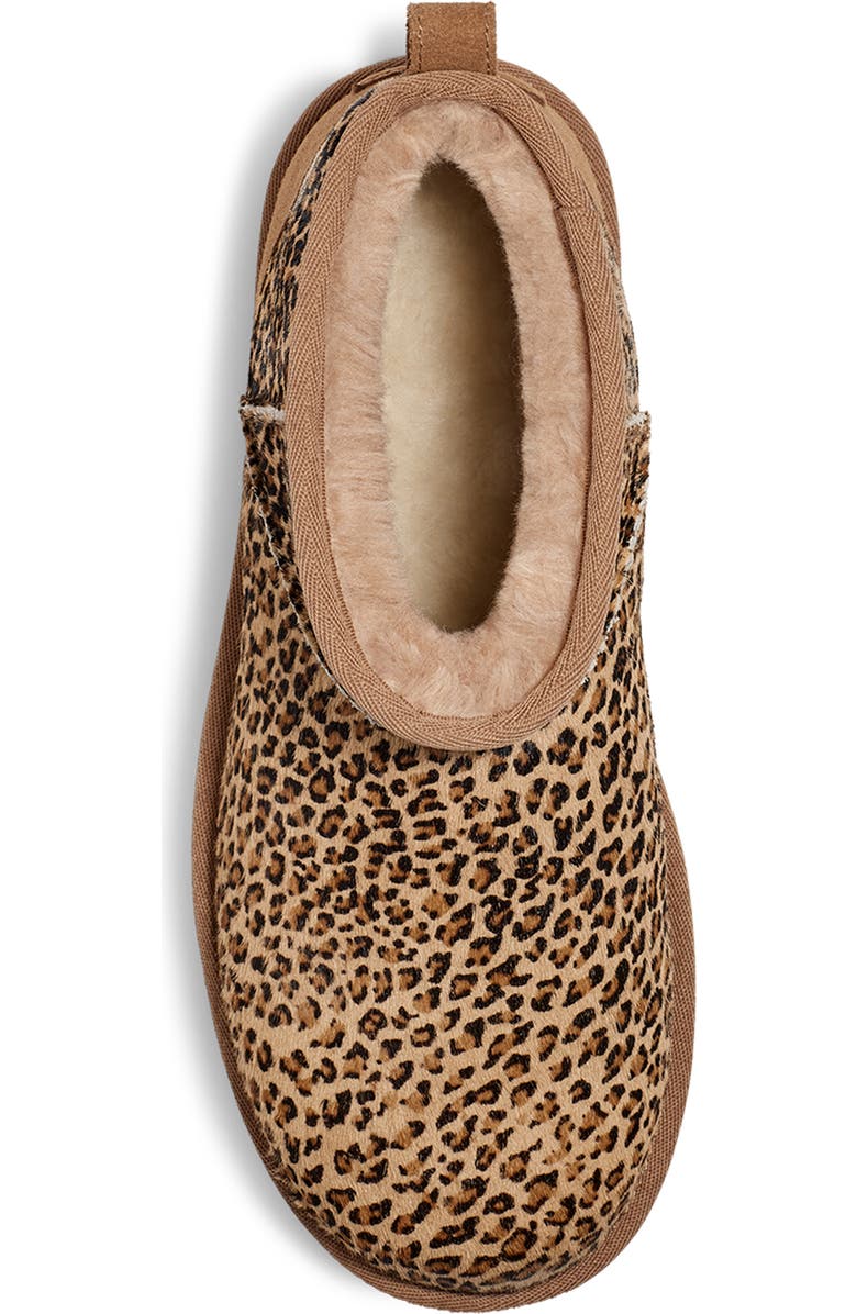 UGG<sup>®</sup> Speckles Ultra Mini Genuine Calf Hair Ankle Bootie, Alternate, color,