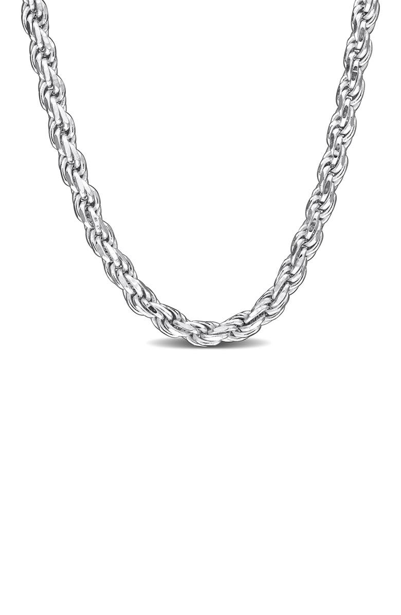 DELMAR Diamond Cut Rope Chain Necklace, 2.30mm, Main, color,