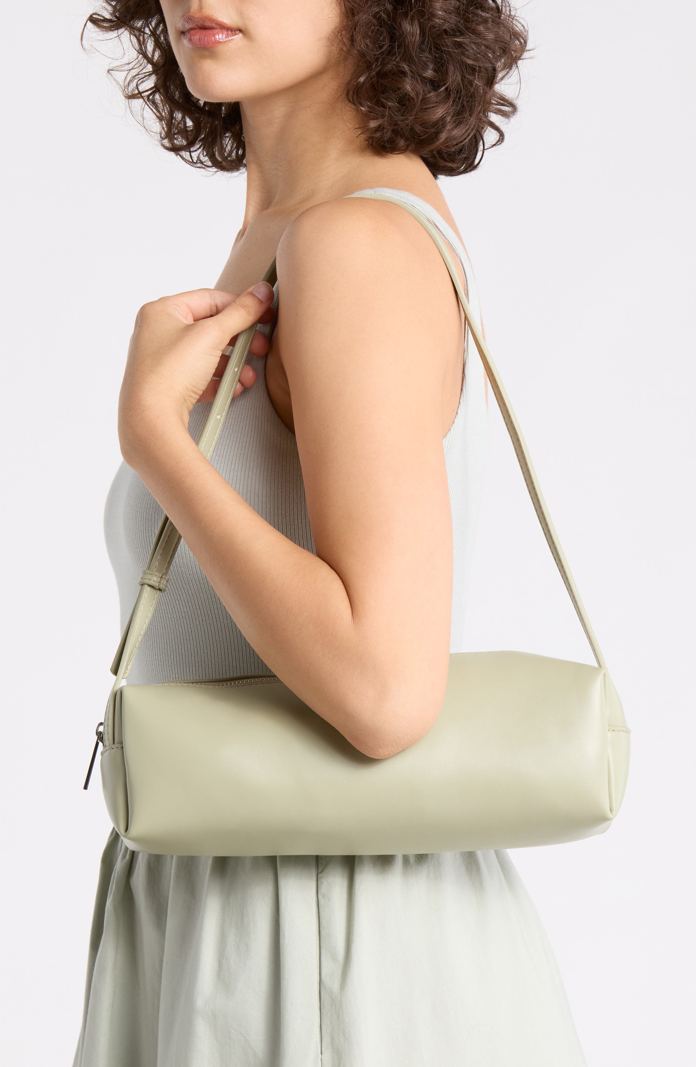 Barrel Shoulder Bag, Alternate, color, SAGE