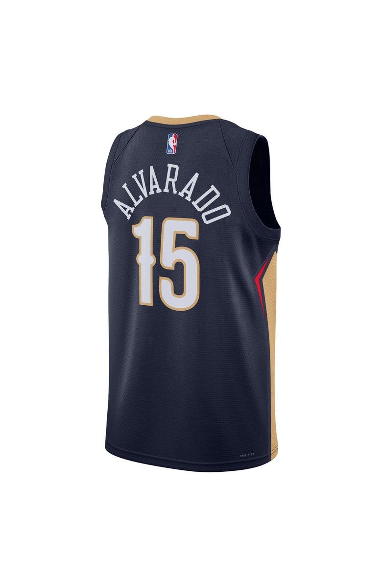 Nike Unisex Nike Jose Alvarado Navy New Orleans Pelicans Swingman Jersey - Icon Edition, Alternate, color, Navy