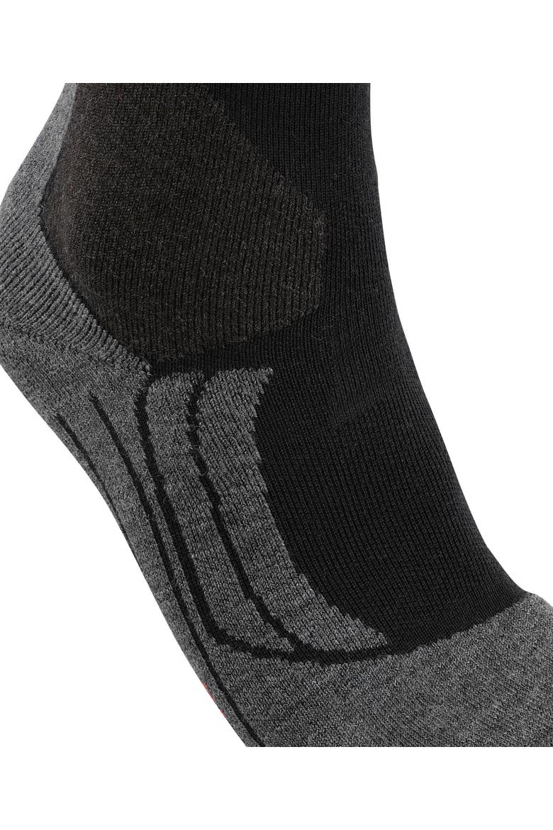 SK2 Intermediate Wool Ski Socks, Alternate, color, Black-Mix