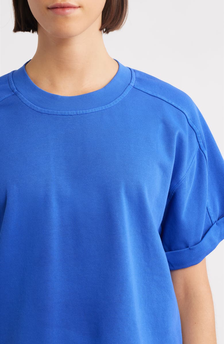 CITY BLUES Brie Boxy Short Sleeve Sweatshirt, Alternate, color, Royal Blue