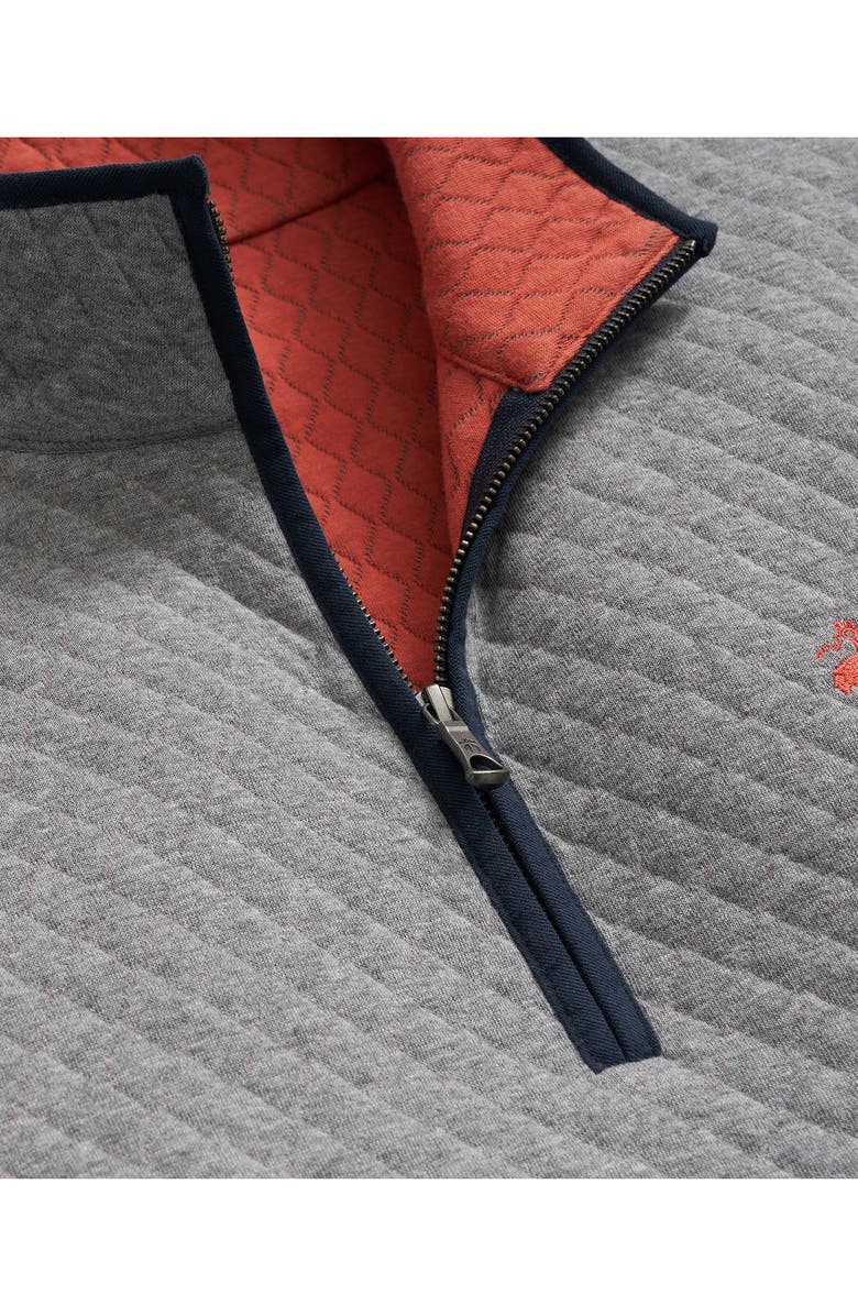 Brooks Brothers Diamond Quilted Half Zip Pullover, Alternate, color, 