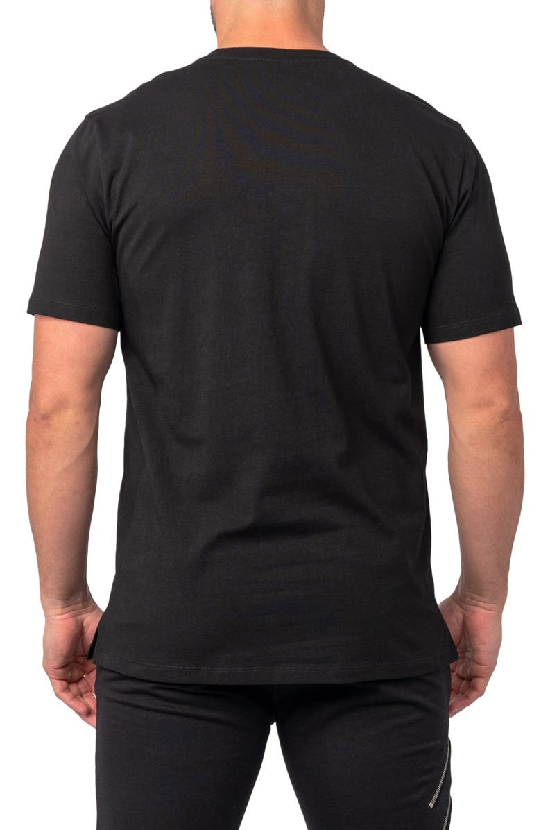 Maceoo Rainbow Cotton Blend Graphic Tee, Main, color, Black