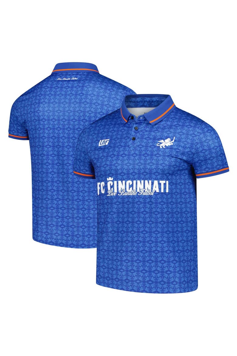 Unisex Live Breathe Futbol Blue FC Cincinnati Polo, Alternate, color, Blue