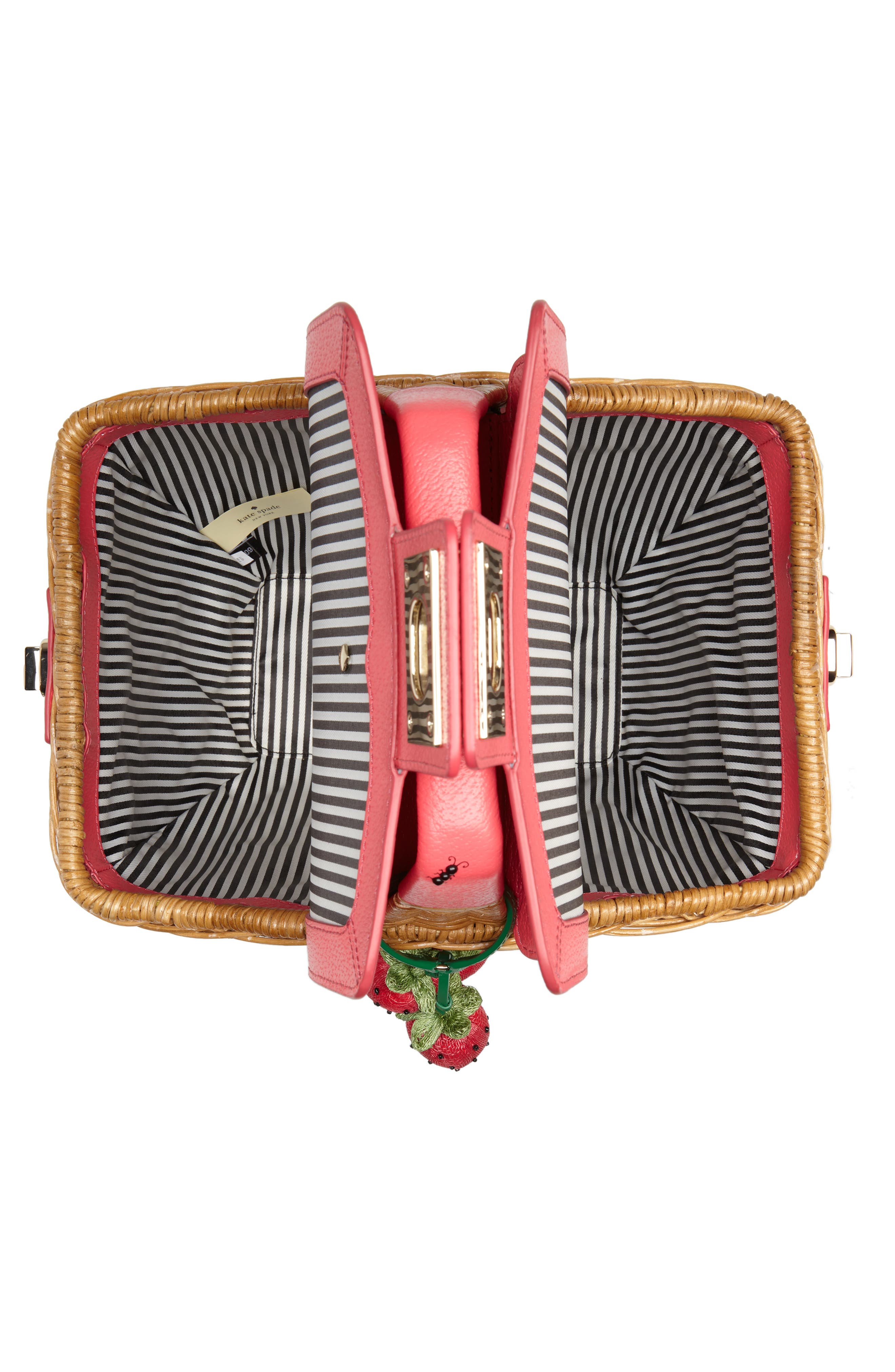 Kate Spade New York picnic perfect 3D wicker picnic basket, Alternate, color, 